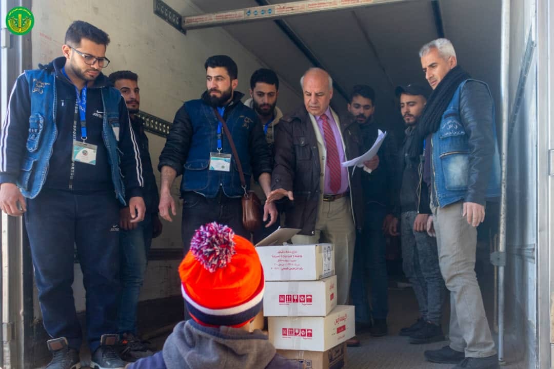 تنفيذا للإستجابة الطارئة لإغاثة أهلنا  المتضررين من الزلزال في المحافظات السورية المنكوبة